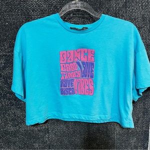 Primark size M festival crop top